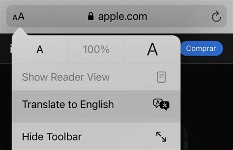 How to Translate Website on Safari